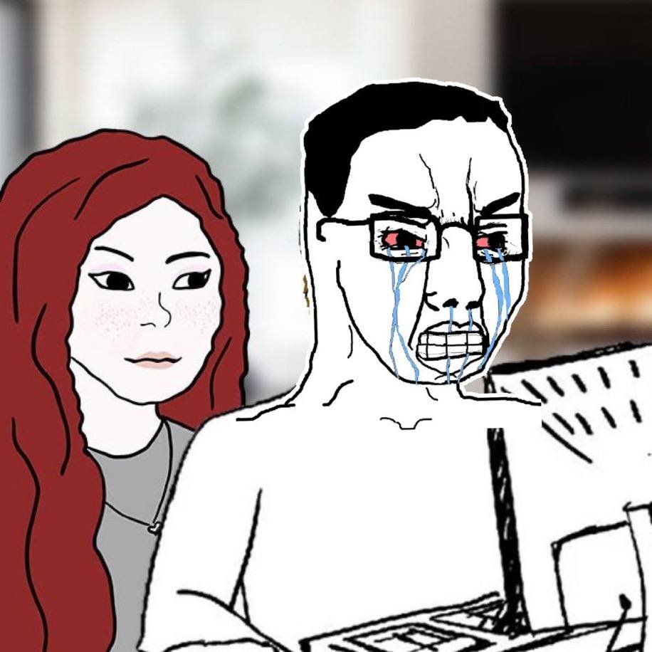 WIFEJAK with crying wojak